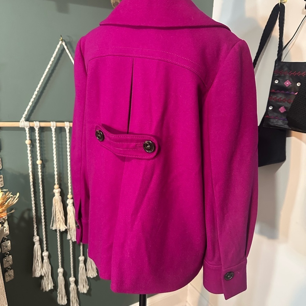 Women's Banana Republic Double-Breasted Deep Purple Jacket Size M 👑 - Picture 4 of 7